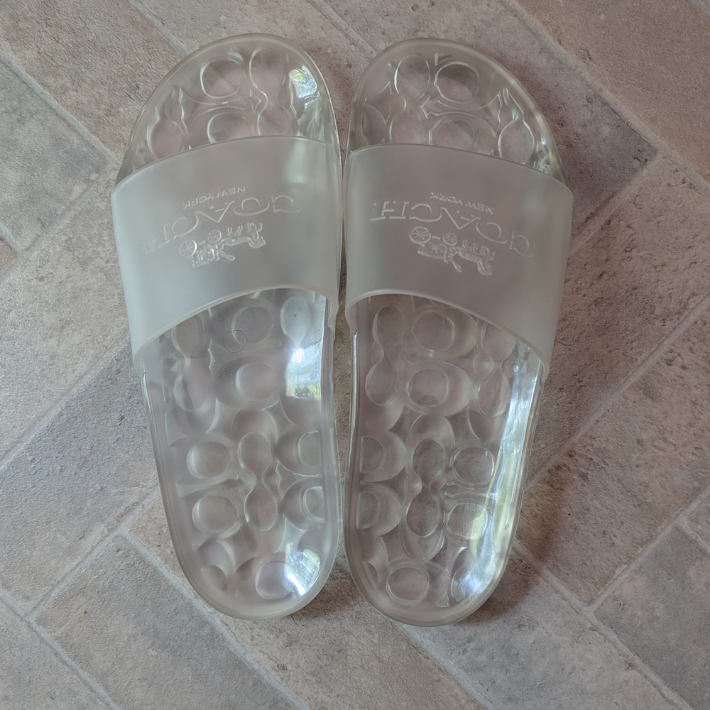 Coach Clear Slide Sandals